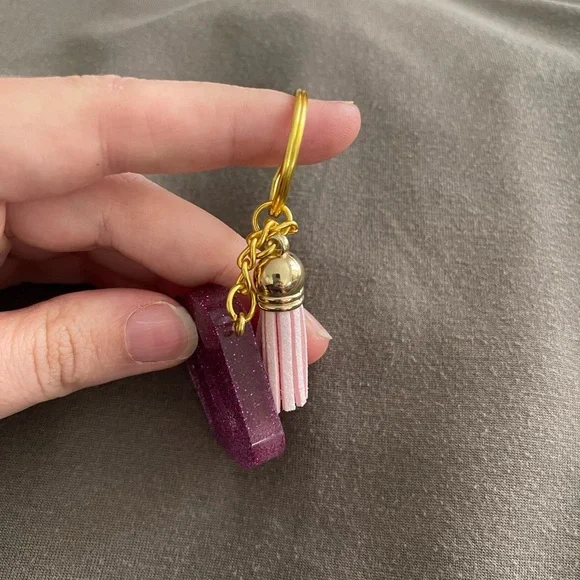 Handmade Number "0” (Zero) Keychain - Picture 3 of 6